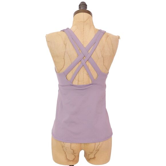 LULULEMON 2018 Stash N Run Tank 4 Medium Support B/C Cup Dusty Dawn Purple B89 - Picture 4 of 6